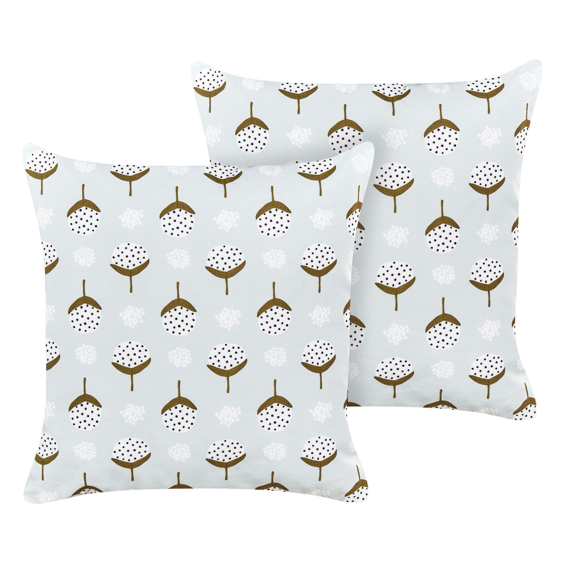 2 poduszki ogrodowe geometryczny wzór 45 x 45 cm jasnozielone CUNEO