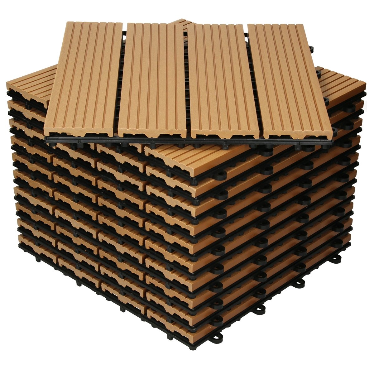 Płytki tarasowe 30x30 cm zestaw 11 na 1m² drewna tekowego z WPC