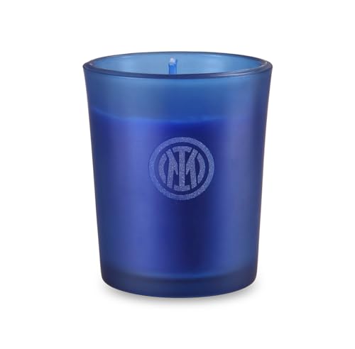 Inter - Szklana świeca zapachowa z logo Inter, zapach sandałowy. Atmosfera Nerazzurra na wszystkie okazje. Oficjalny produkt Inter