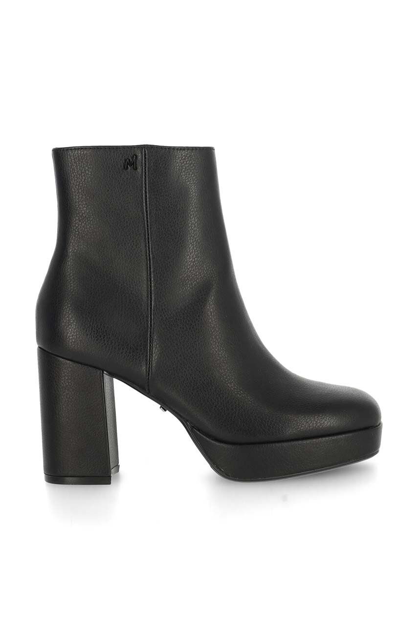 Mexx botki Ankle Boot Melody damskie kolor czarny na słupku MXQL012601W