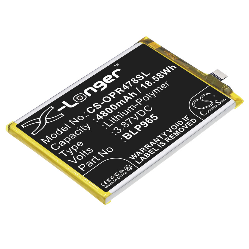 OPPO K10x 5G / BLP965 4800mAh 18.58Wh Li-Polymer 3.87V (Cameron Sino)