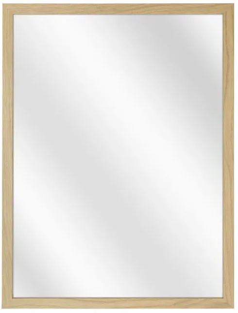 Drewniane lustro ścienne prostokątne naturalny dąb N9-L78