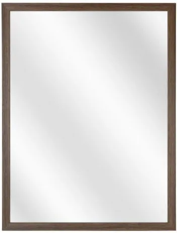 Prostokątne drewniane lustro wiszące orzech S0-F07