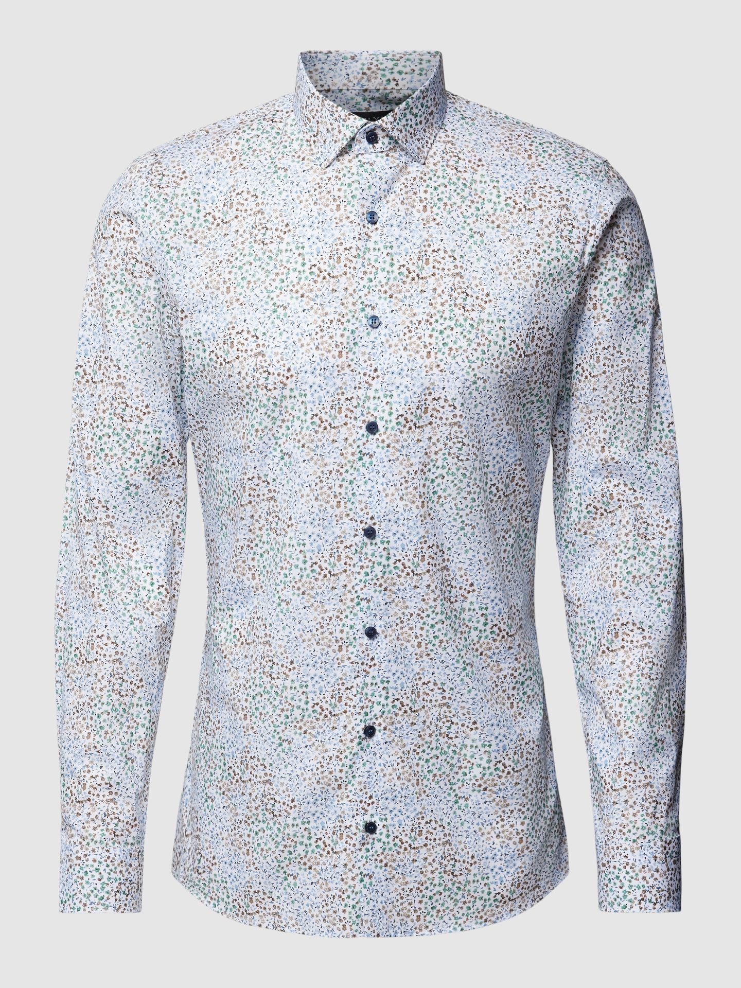 Koszula biznesowa o kroju super slim fit ze wzorem na całej powierzchni