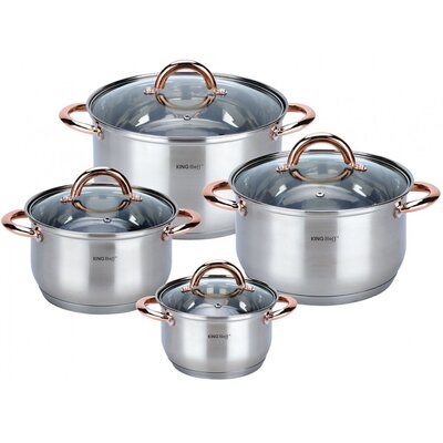 SK GARNKI STALOWE 8 EL. KINGHOFF ROSEGOLD KH-1763 emix