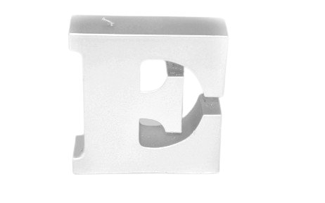 Świeca litera E biały perłowy 108x112x37mm 258g