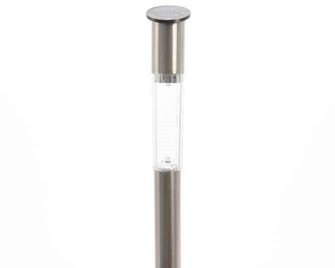 Lampa solarna ogrodowa srebrna led zimny biały 70