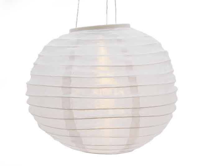 Lampion solarny ogrodowy biały led ciepły biały 30