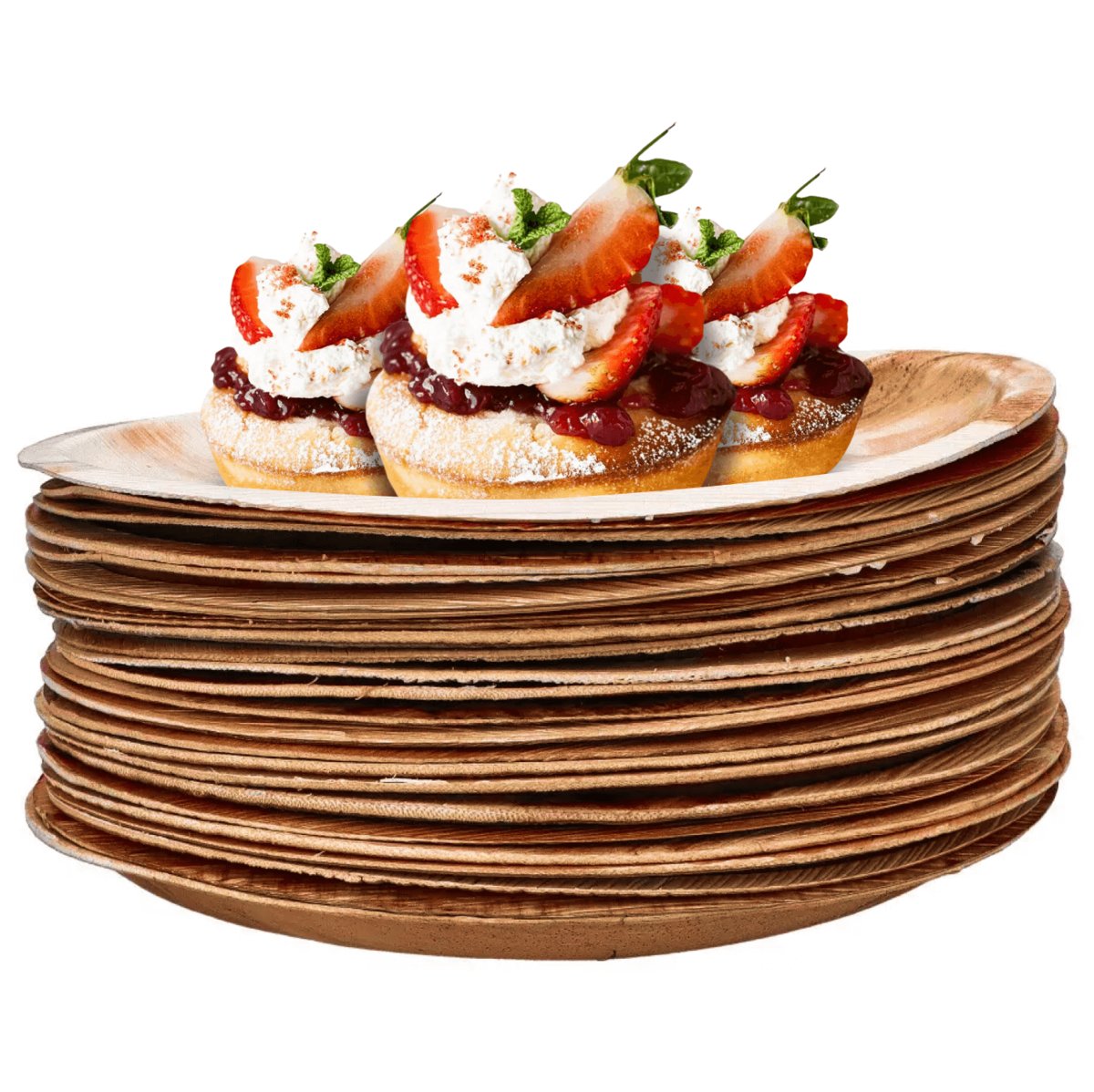 PAPSTAR Papstar 85503 liść palmy-talerz Pure, okrągły, średnica: 230 MM 85503