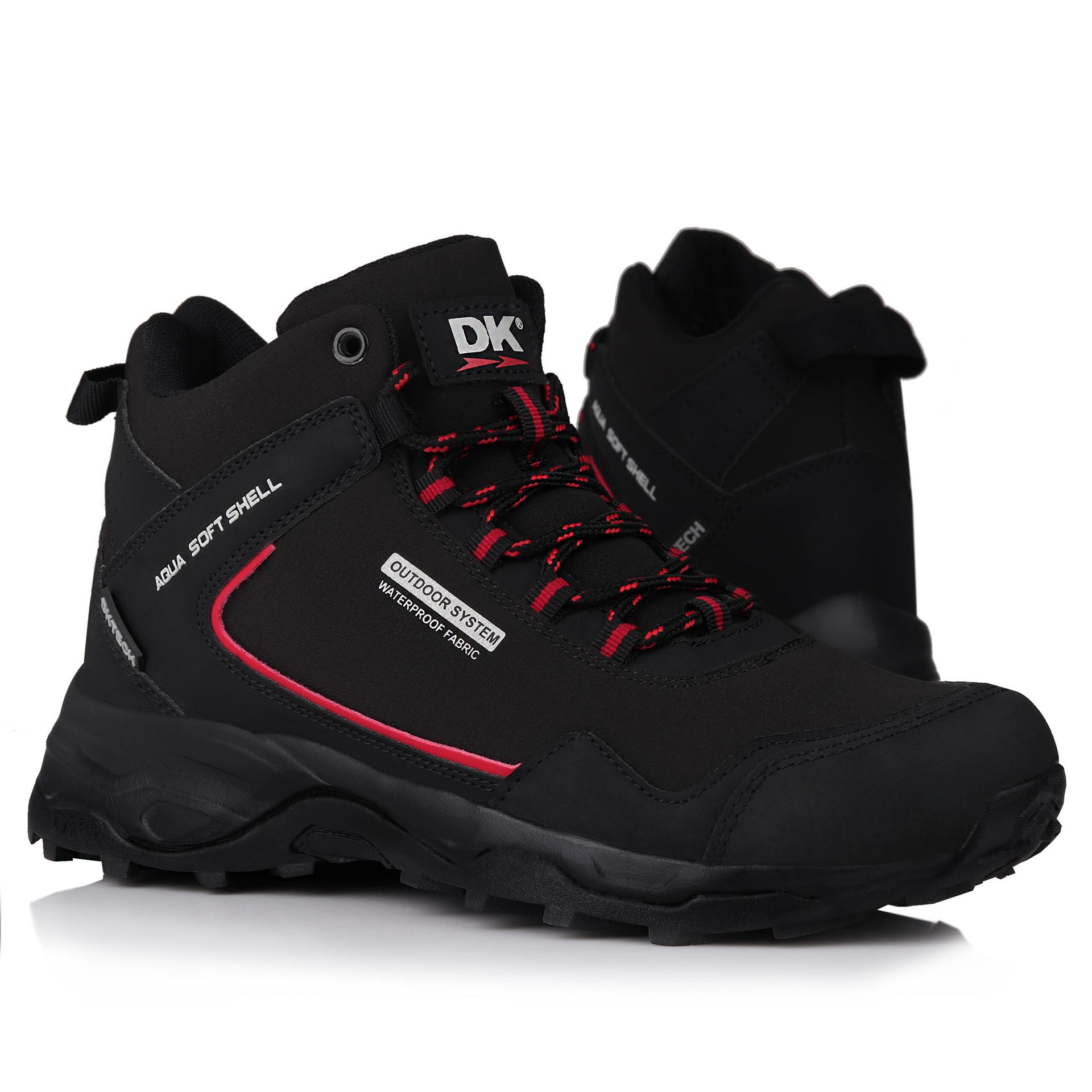 Buty trekkingowe męskie softshell wysokie impregnowane za kostkę DK 1029-42