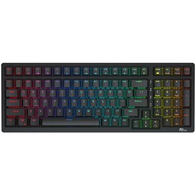 Klawiatura mechaniczna Royal Kludge RK98 RGB, Red switch (czarna)