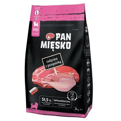 Pan Mięsko dla Szczeniąt Cielęcina z Przepiórką L 3kg