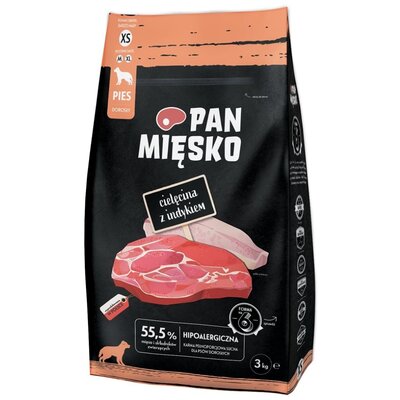 Pan Mięsko Cielęcina z indykiem XS 3kg