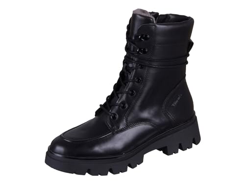 Tamaris Comfort Damskie 8-85214-41 skóra Comfort Fit wymienna wkładka modne złote detale buty na co dzień botki, Czarna papka, 36 EU Weit