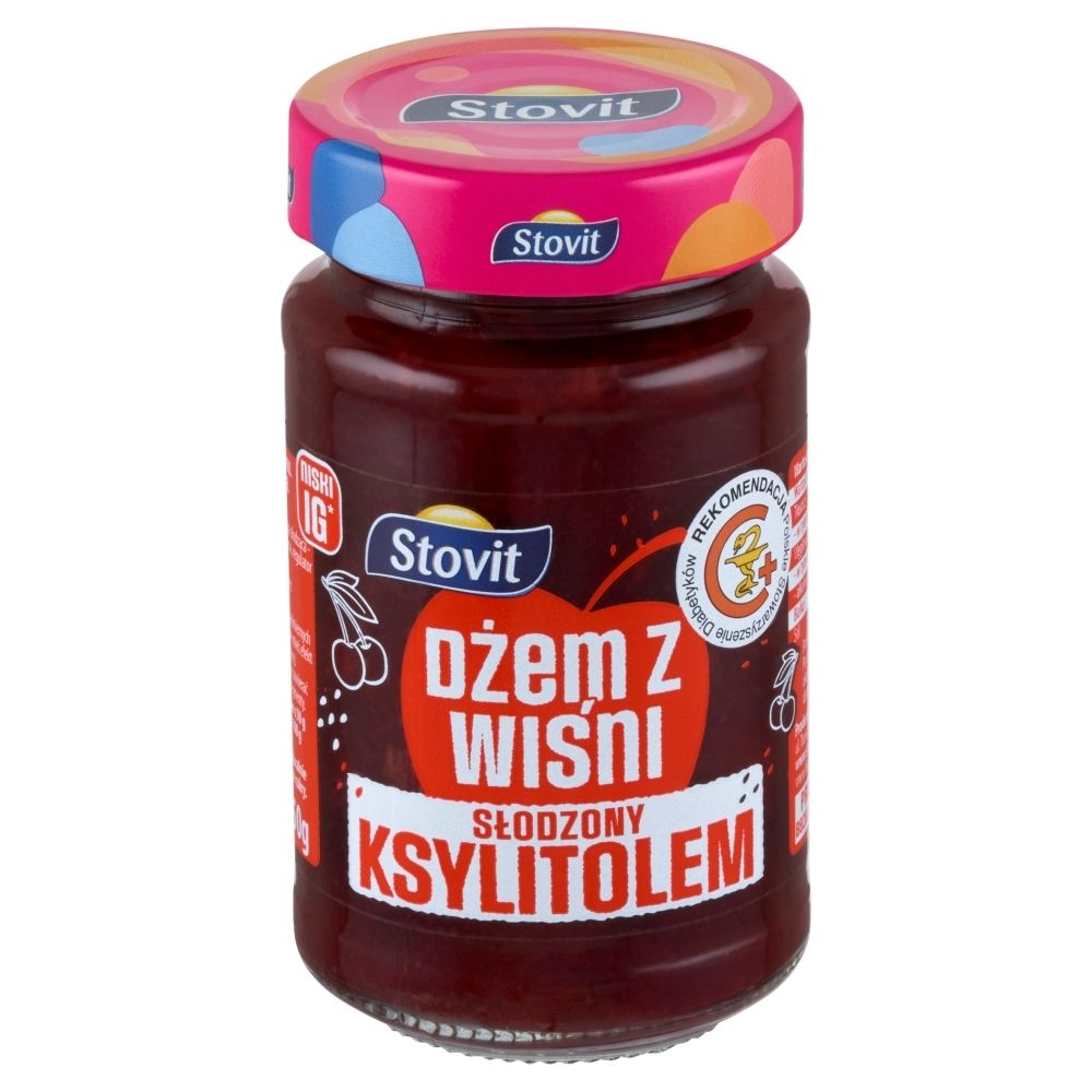 Dżem wiśniowy słodzony ksylitolem Stovit, 250g
