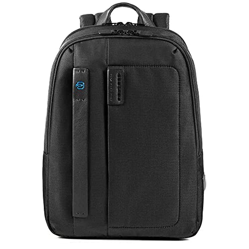 PIQUADRO CA3869P16 Podwójny Plecak Dokumentów I PC Z CHEVNERO, Czarny, Taglia unica, Biznes