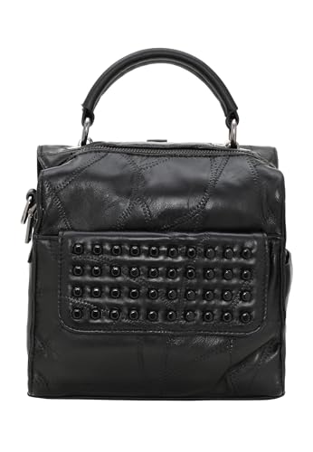 FELIPA Damski plecak Preppy o dużej pojemności, uniwersalny plecak rekreacyjny, czarny, czarny, Rozmiar uniwersalny, moda