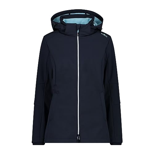 CMP damska kurtka Softshell z odpinanym kapturem, B.Blue-Anice, 56