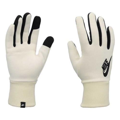 Nike W TG Club polarowe rękawiczki do fitnessu damskie w kolorze kokosowym mleczny/czarny/czarny, rozmiar: S, N.100.4361.119.SL