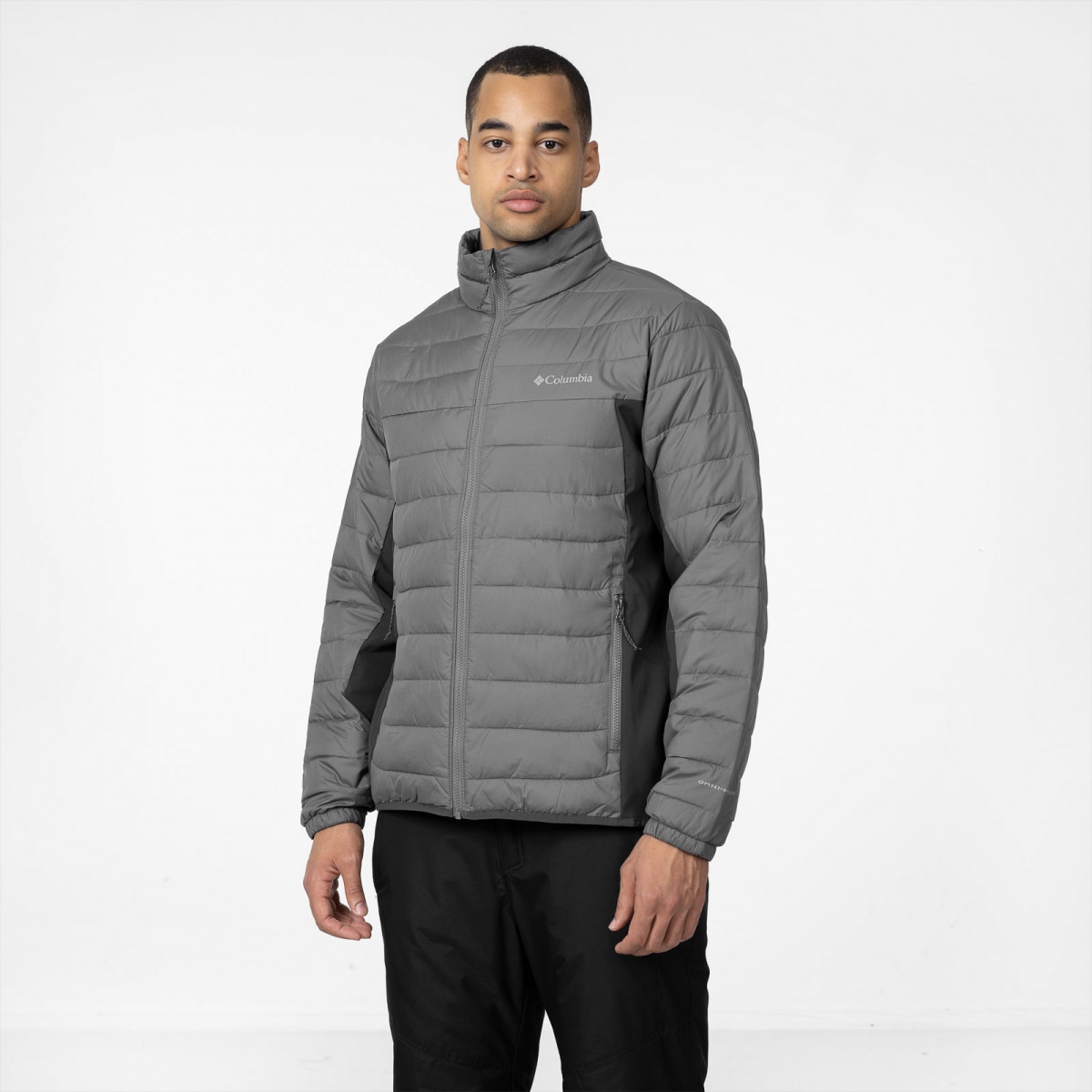 Męska kurtka puchowa pikowana COLUMBIA Powder Lite Hybrid Jacket - szara