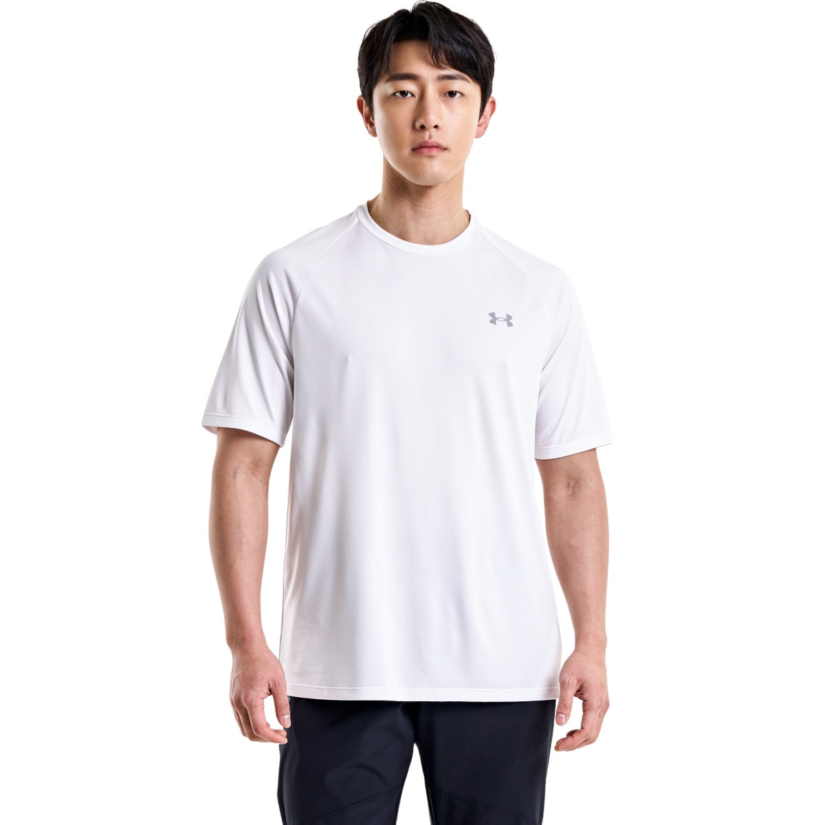 Męska koszulka treningowa Under Armour UA Tech Reflective SS - biała - UNDER ARMOUR