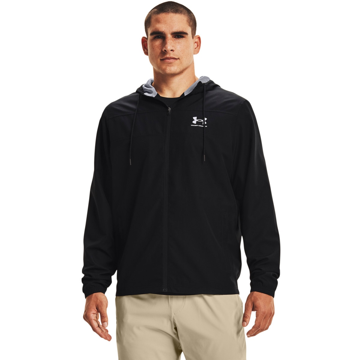 Męska kurtka treningowa Under Armour UA Sportstyle Windbreaker -czarna - UNDER ARMOUR