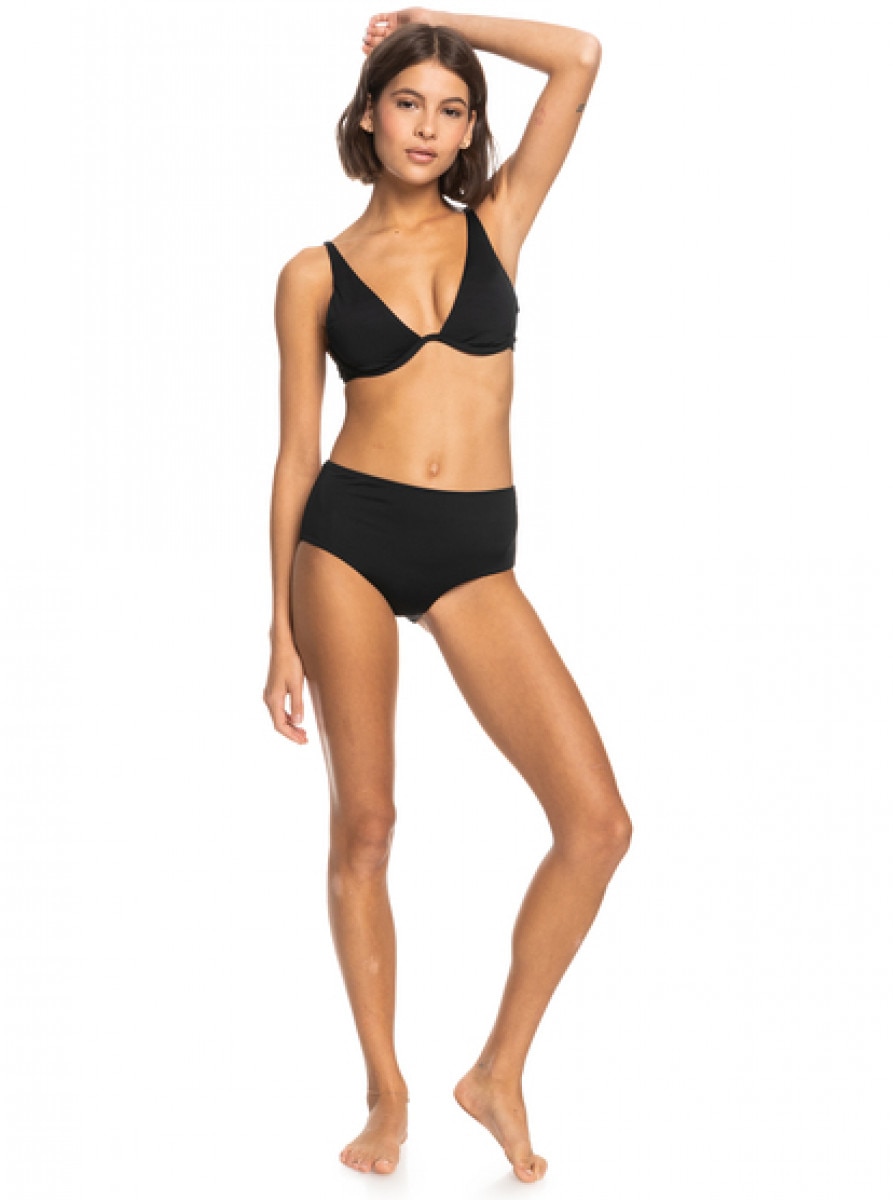 Dół od damskiego kostiumu kąpielowego Roxy Beach Classics Bikini Bottoms - czarny - ROXY