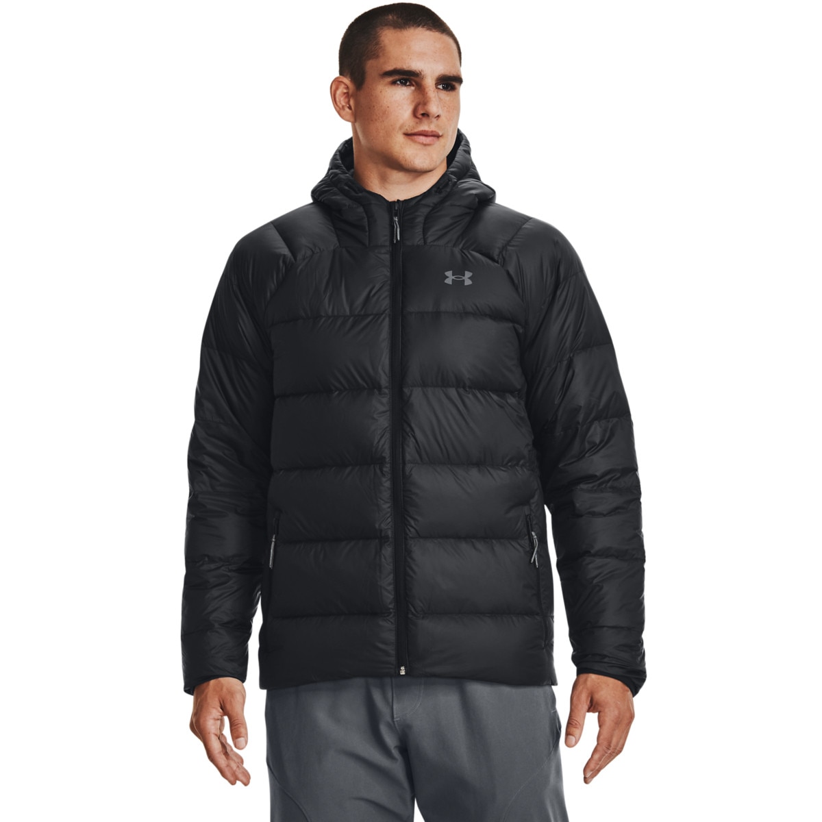 Męska kurtka puchowa pikowana Under Armour  Down 2.0 Jkt - czarna - UNDER ARMOUR