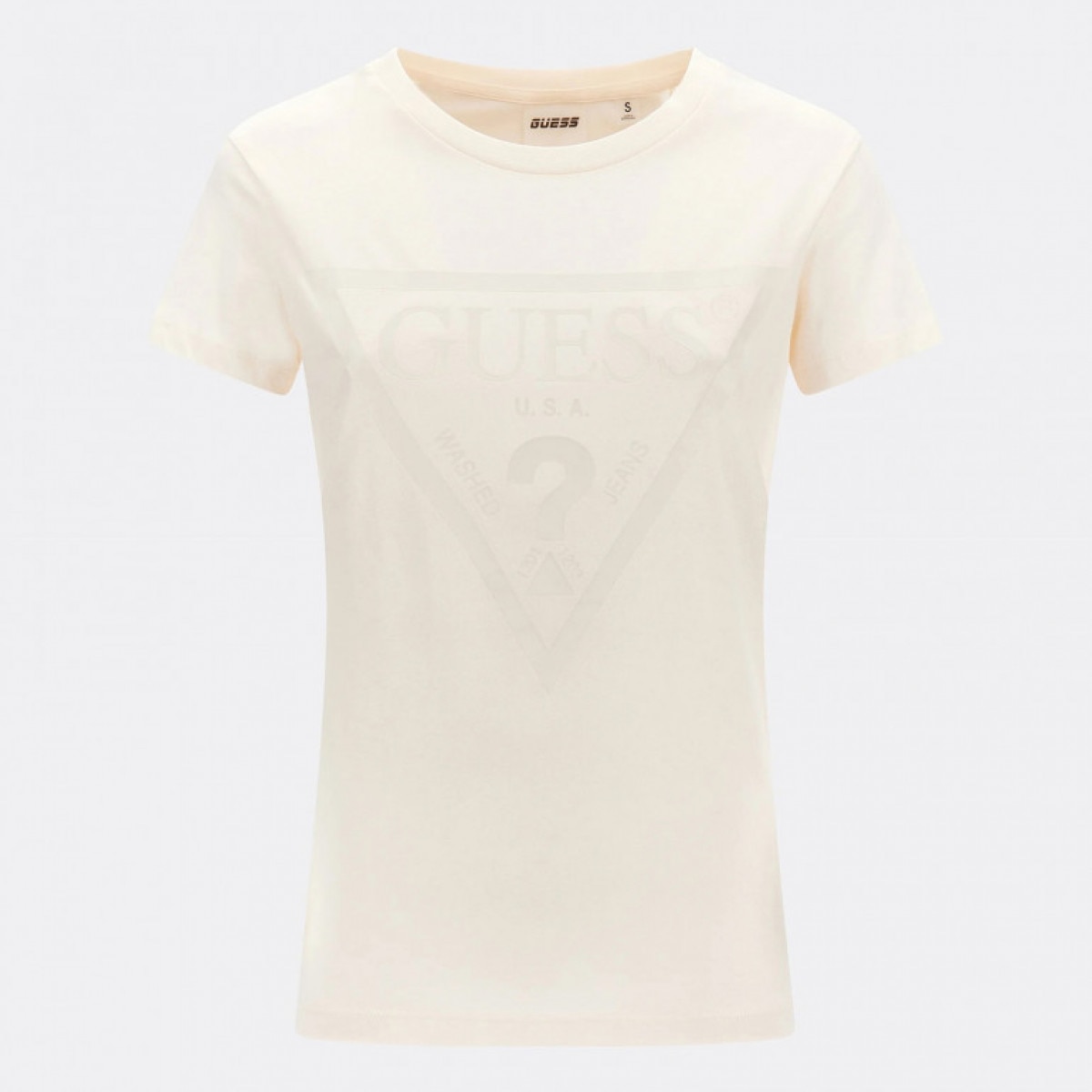Damski t-shirt z nadrukiem GUESS ADELE SS CN TEE
