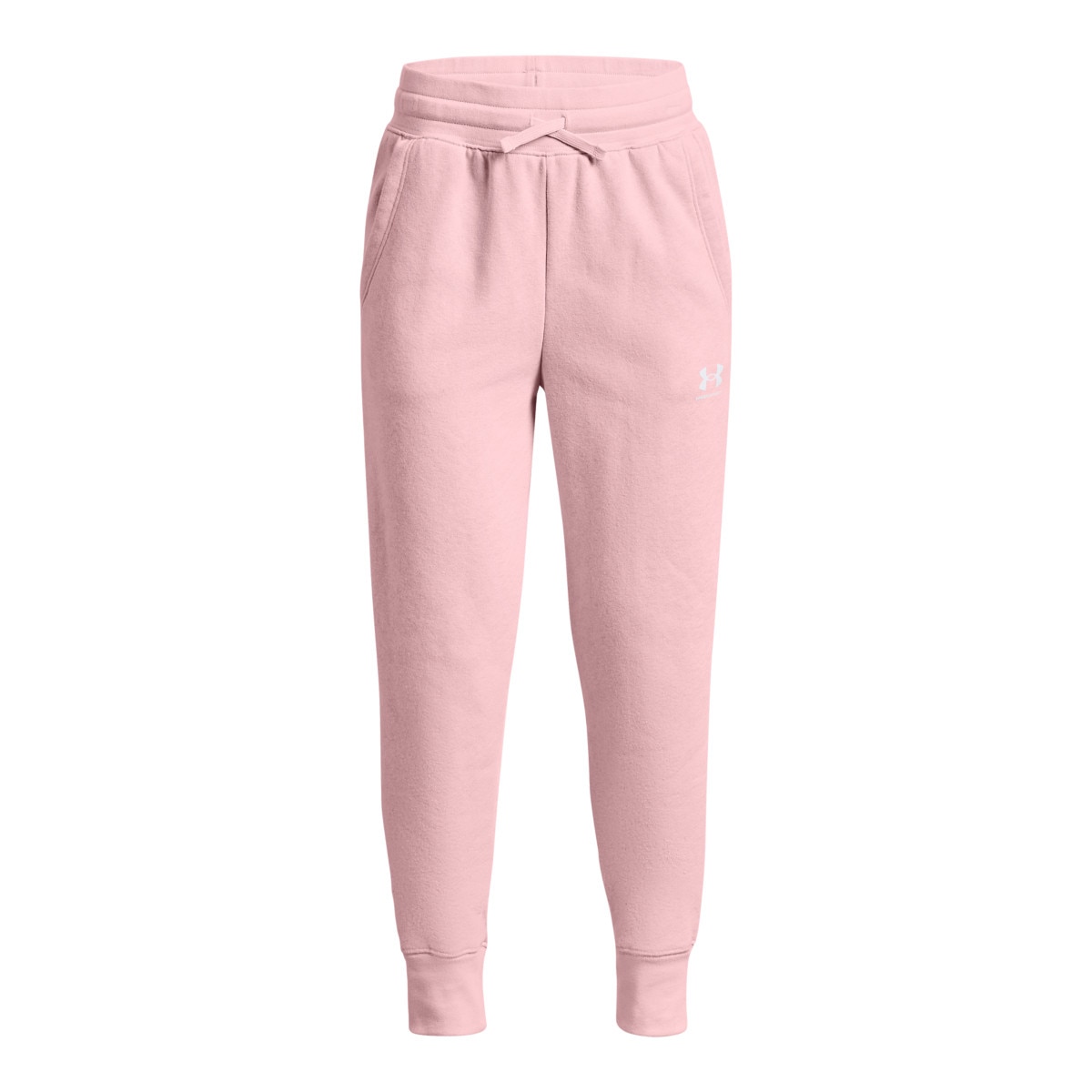 Dziewczęce spodnie treningowe UNDER ARMOUR Rival Fleece LU Joggers - różowe