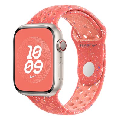 Pasek wymienny Apple 45mm žhavě oranžový sportovní  Nike - S/M (MUVE3ZM/A)