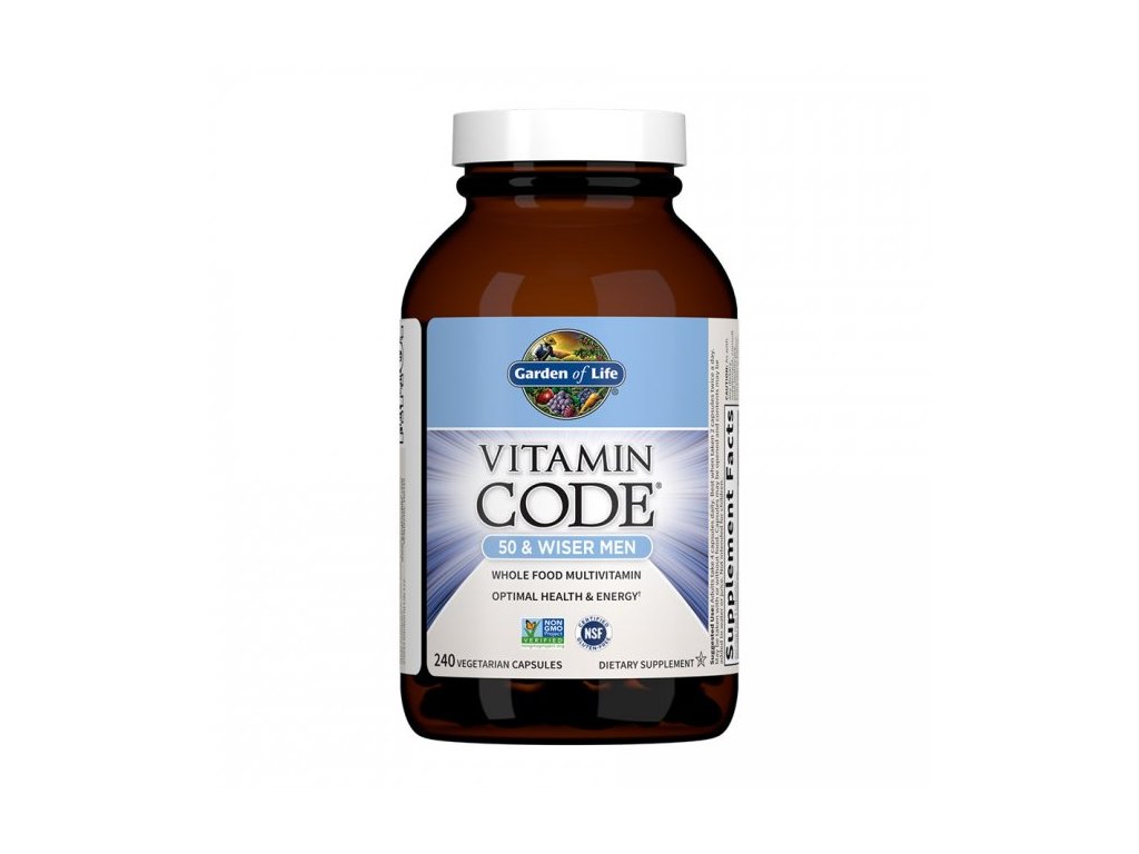 Garden of life Vitamin Code Men 50, multiwitamina dla mężczyzn po pięćdziesiątce, 240 kapsułek