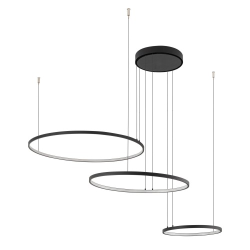 Circolo D125 lampa wisząca 3xLED/45W/4000K czarna 10867