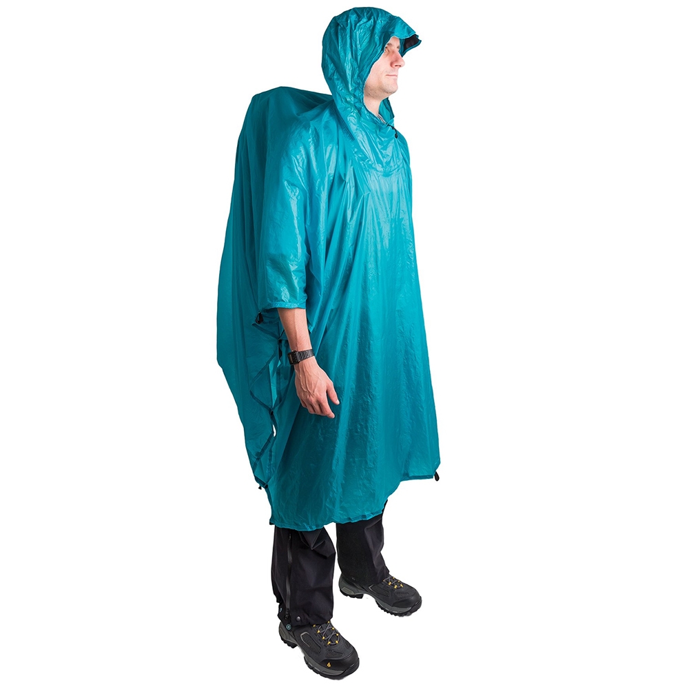 Peleryna przeciwdeszczowa - płachta biwakowa ULTRA-SIL® NANO TARP PONCHO blue - ONE SIZE