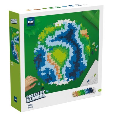 Klocki Plus-Plus Puzzle By Number - Ziemia 800el. - Plus-Plus