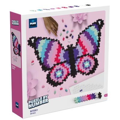 Klocki Plus-Plus Puzzle By Number - Motyl 800el. - Plus-Plus