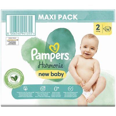 Pampers Harmonie Baby Pieluszki 4-8kg, rozmiar 2-MINI, 96szt