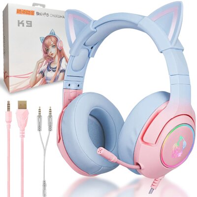 Onikuma K9 Cat Słuchawki Gamingowe Nauszne Rgb