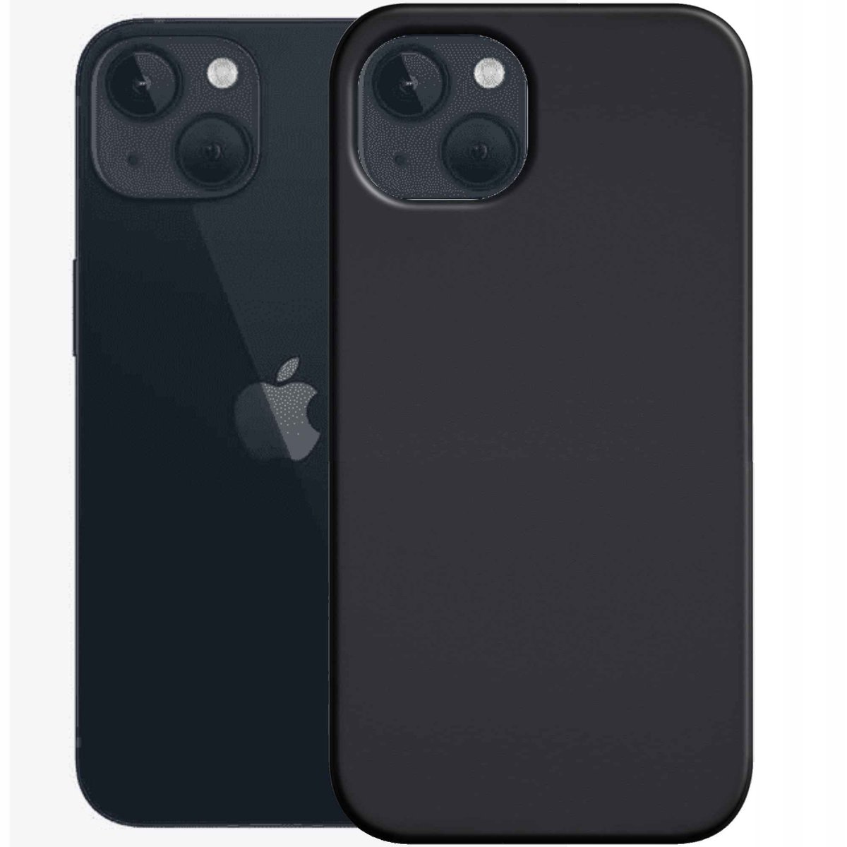 Etui Do Iphone 13 Gumowe Obudowa Czarne Matowe Silikon Pokrowiec Slim Cover