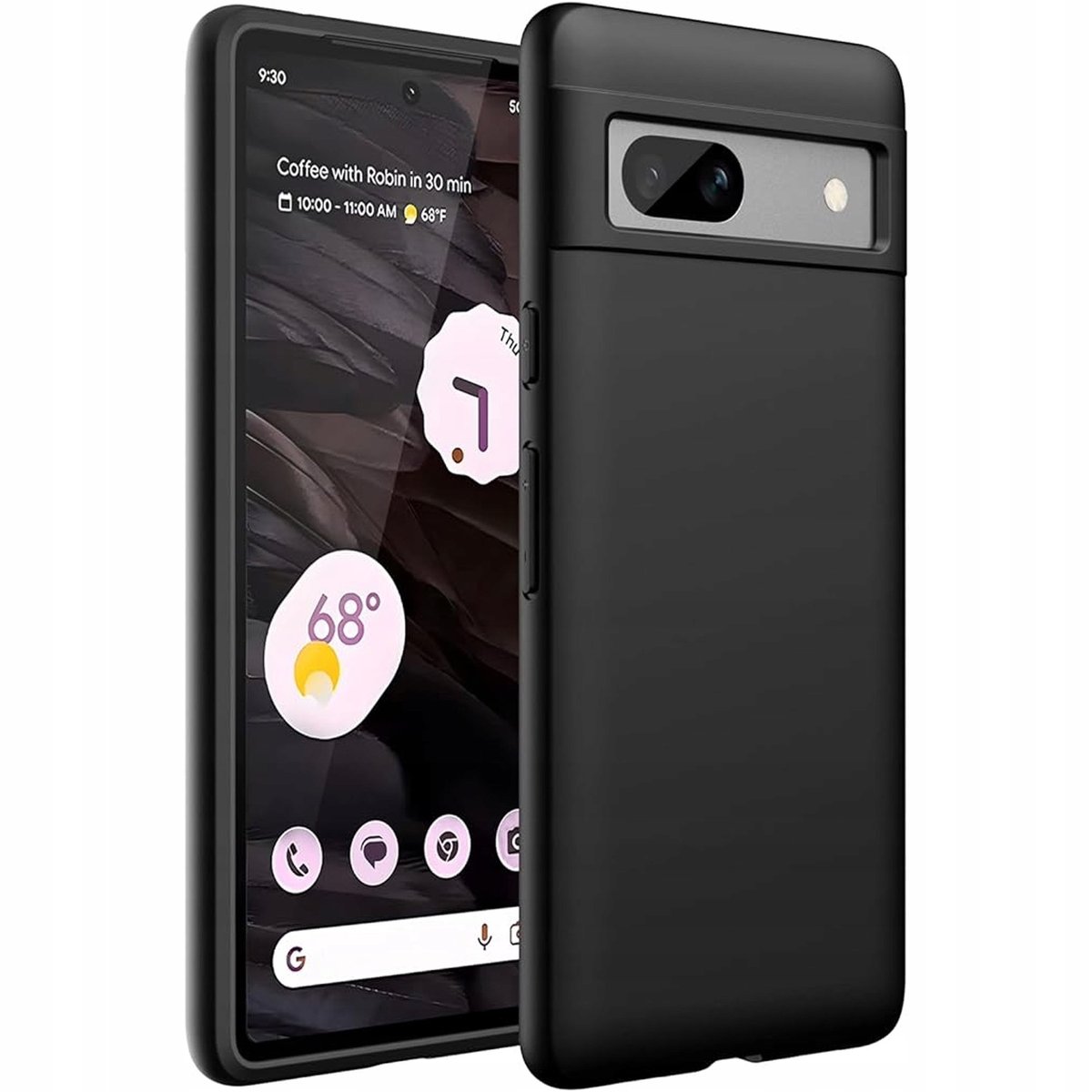 ETUI DO GOOGLE PIXEL 7A GUMOWE OBUDOWA CZARNE MATOWE SILIKON POKROWIEC