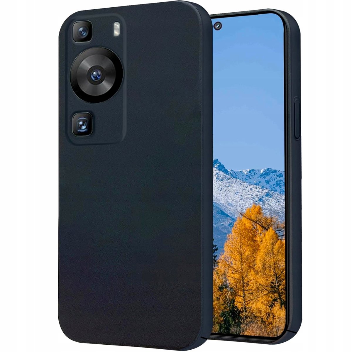 ETUI DO HUAWEI P60 / P60 PRO GUMOWE OBUDOWA CZARNE MATOWE SILIKON POKROWIEC
