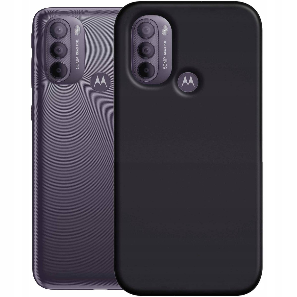 Etui Do Motorola Moto G31 Gumowe Obudowa Czarne Matowe Silikon Pokrowiec