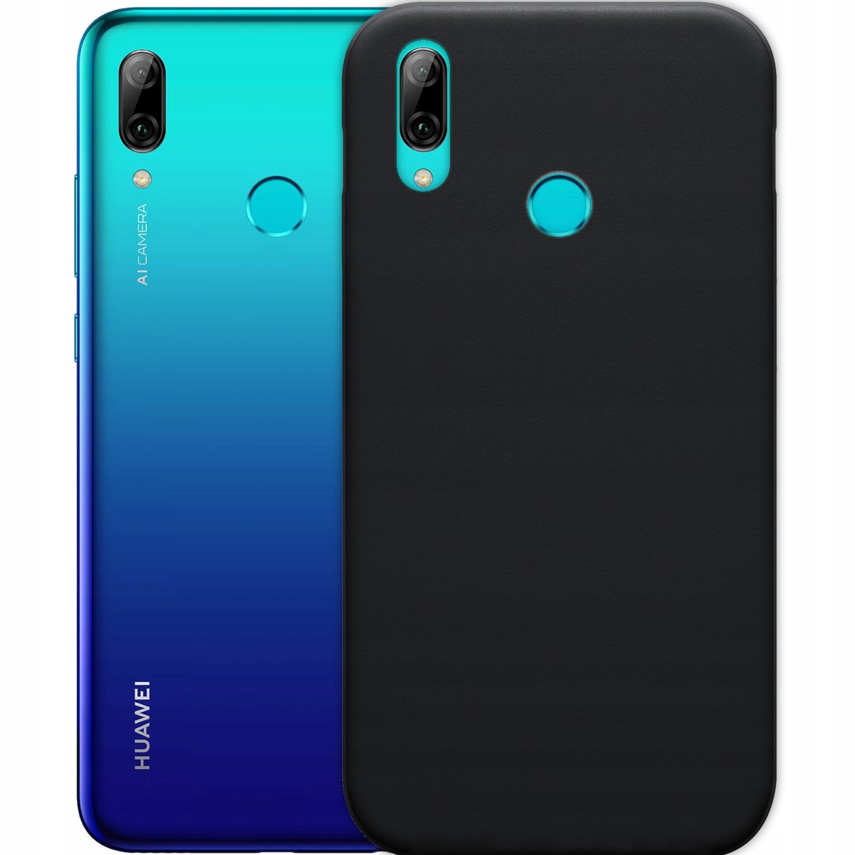 ETUI DO HUAWEI P SMART 2019 GUMOWE OBUDOWA CZARNE MATOWE SILIKON POKROWIEC