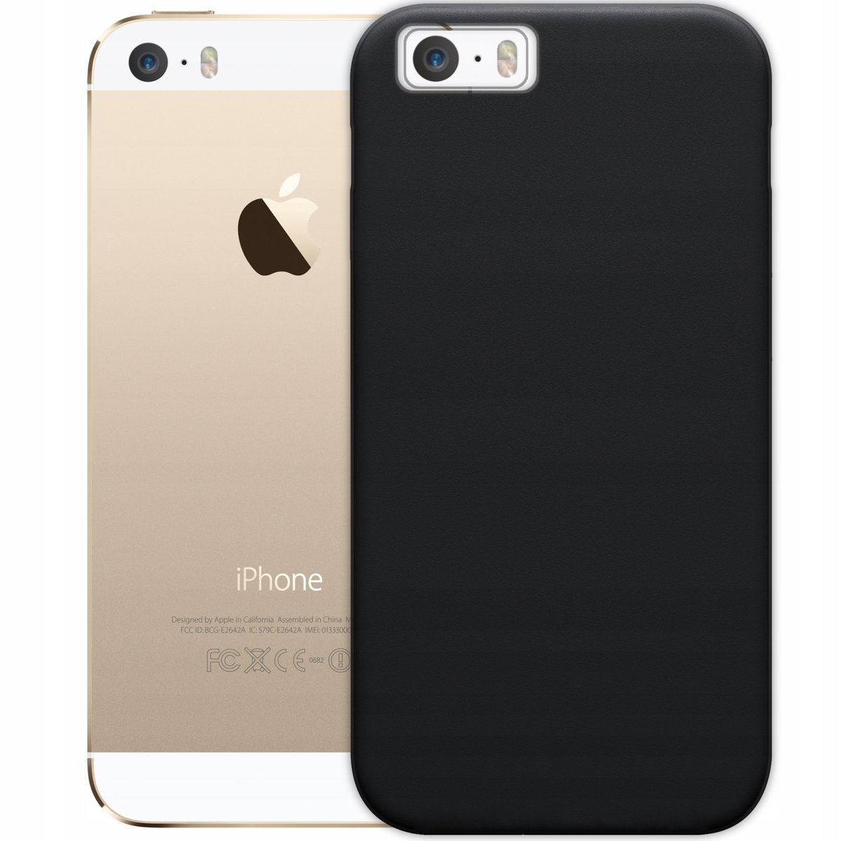 Etui Do Iphone 5 / 5S / Se Gumowe Obudowa Czarne Matowe Silikon Pokrowiec