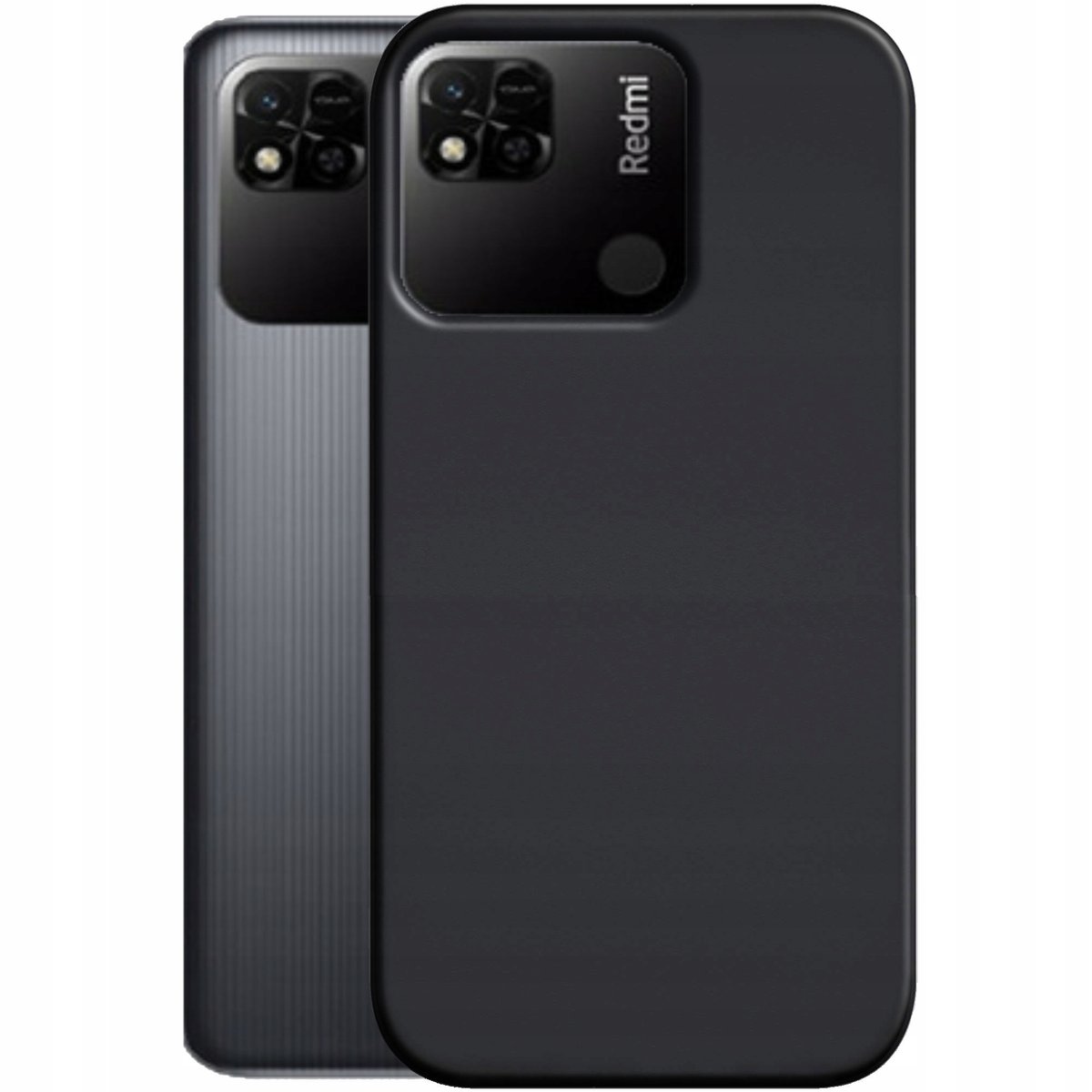 Etui Do Xiaomi Redmi 10A Gumowe Obudowa Czarne Matowe Silikon Pokrowiec