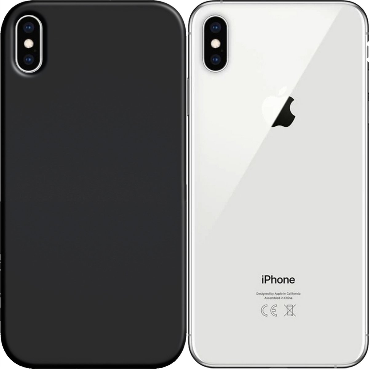 ETUI DO IPHONE XS MAX GUMOWE OBUDOWA CZARNE MATOWE SILIKON POKROWIEC SLIM
