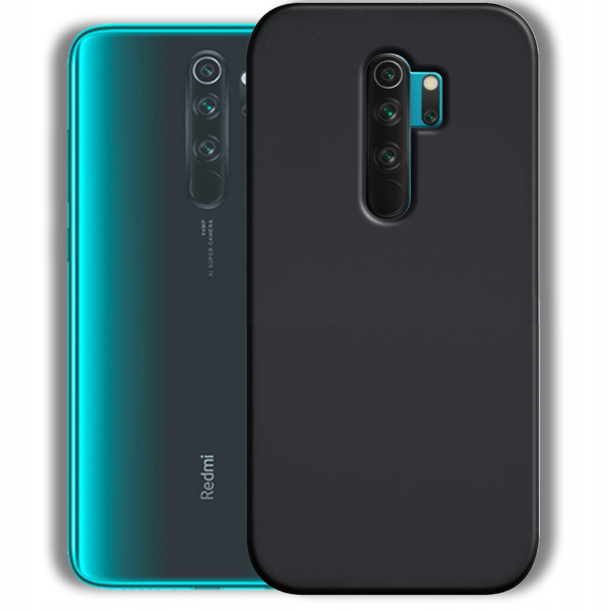 Etui Do Xiaomi Redmi Note 8 Pro Gumowe Obudowa Czarne Matowe Silikon Slim