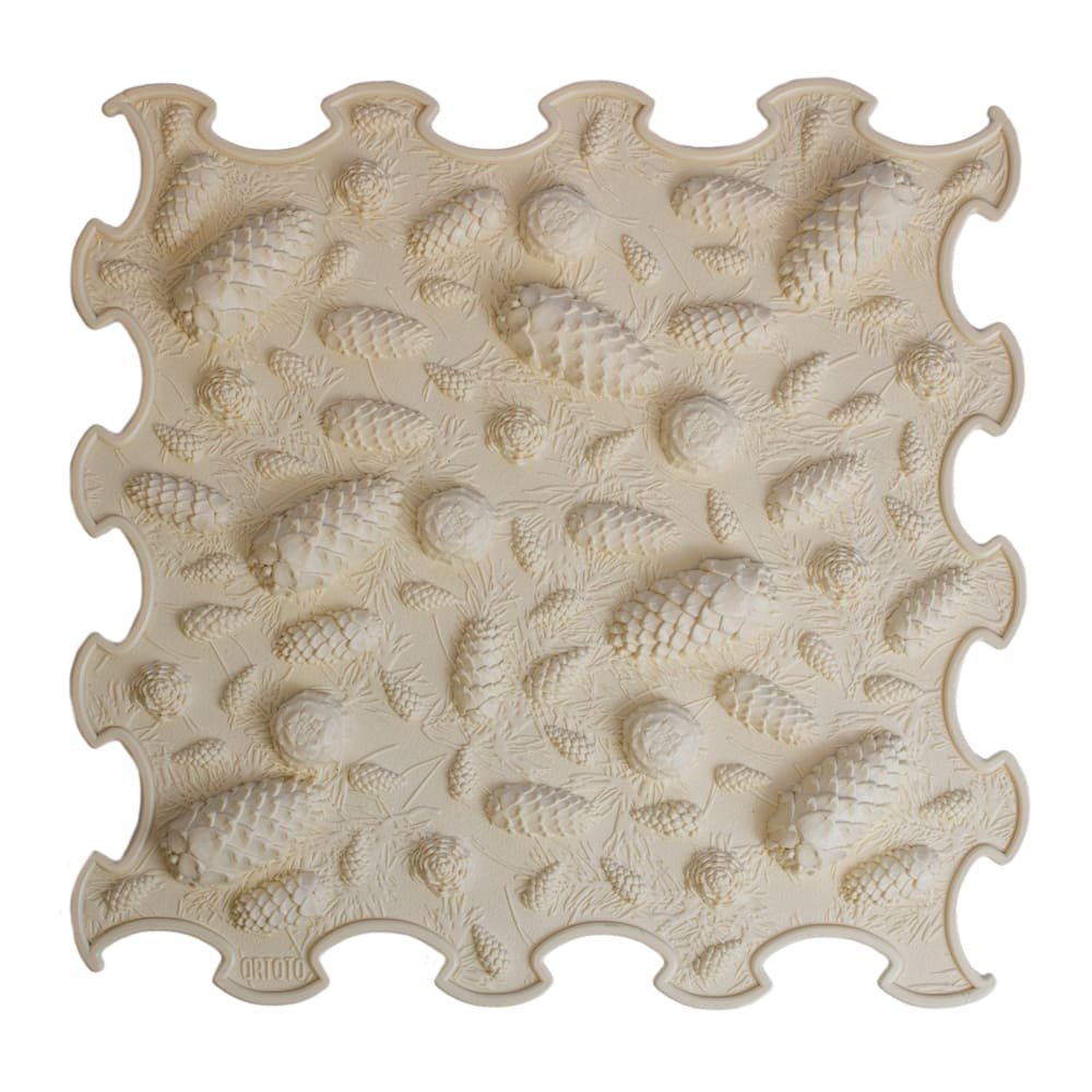 Mata Sensoryczna Szyszki 30X30Cm Kremowy