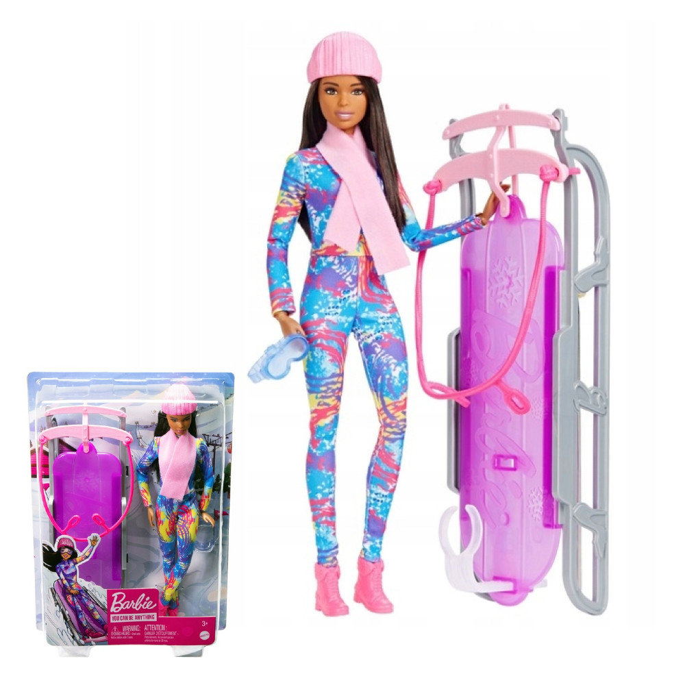 Barbie lalka z sankami HGM74