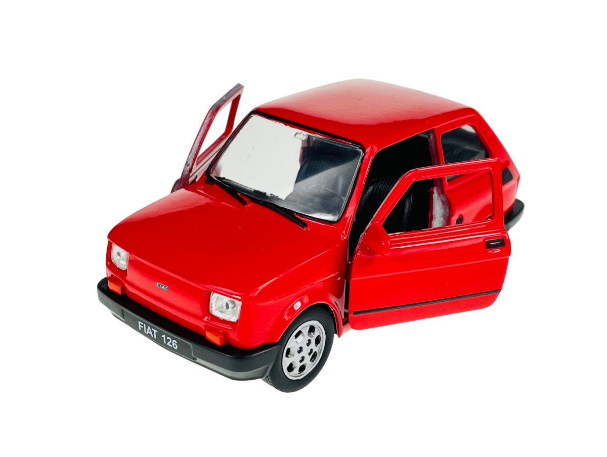 Welly Fiat 126P Czerwony 1:34 Samochód Nowy Metalowy Model